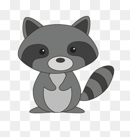 Cute Raccoon Fly Net, Gray, Cartoon, Animal Png Image - Cute Raccoon, Transparent background PNG HD thumbnail