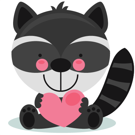 Cute Valentine Raccoon Scrapbook Cuts Svg Cutting Files Doodle Cut Files For Scrapbooking Clip Art Clipart Doodle Cut Files For Cricut Free Svg Cuts - Cute Raccoon, Transparent background PNG HD thumbnail