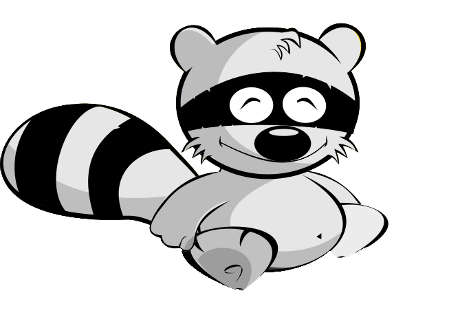 Raccoon Free To Use Clipart - Cute Raccoon, Transparent background PNG HD thumbnail