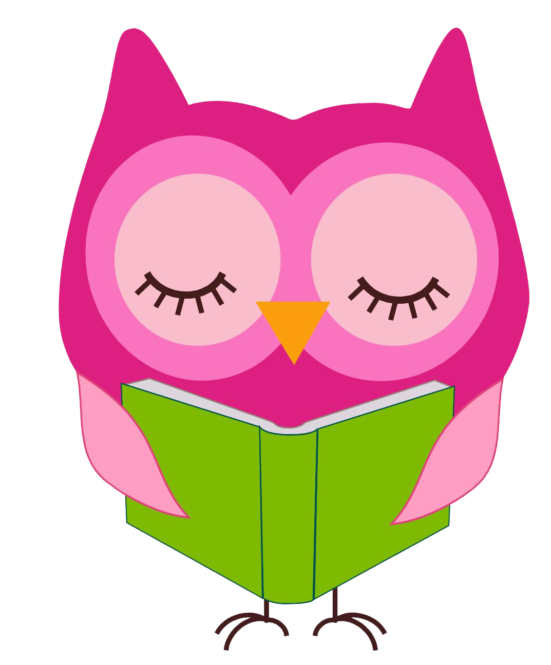 Owl Reading Clip Art Cliparts - Cute Reading, Transparent background PNG HD thumbnail