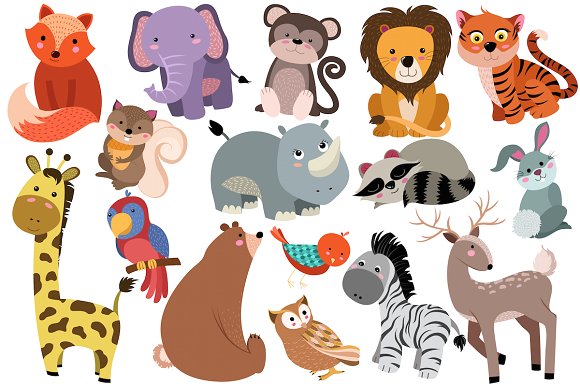 Animals Vector. Cute Baby Animals Vector Png Hdpng.com  - Cute Wild Animal, Transparent background PNG HD thumbnail