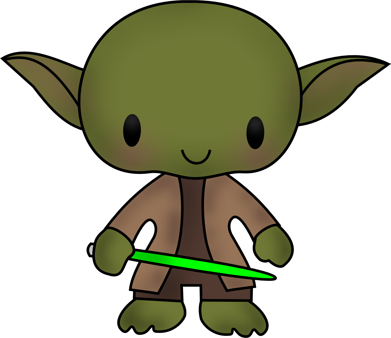 Star Wars Clipart / Png / Yoda Darth Vader Han Solo By Clipartisan - Cute Yoda, Transparent background PNG HD thumbnail