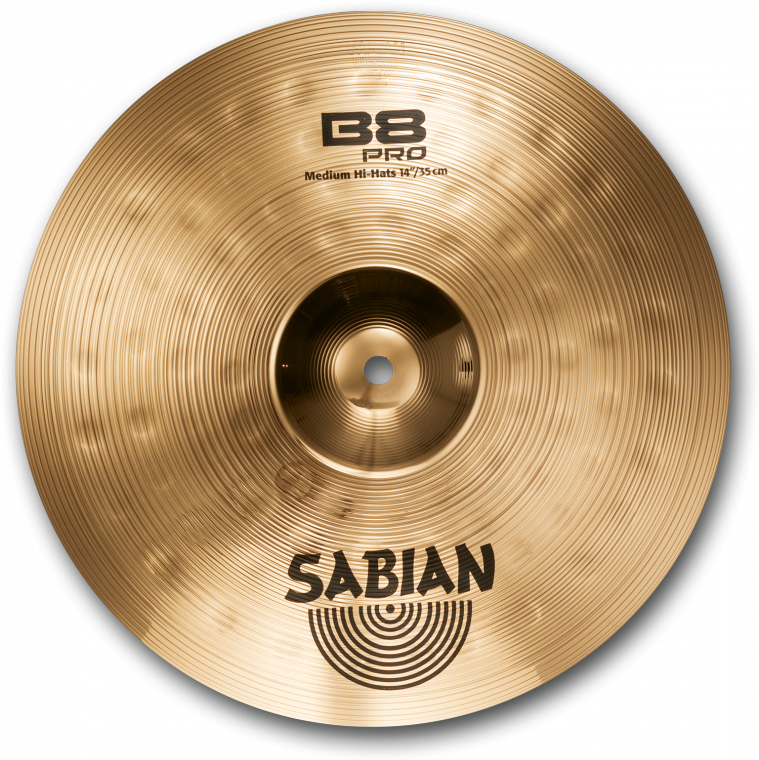 Sabian B8 Pro Medium Hi Hats Cymbals   Brilliant   14 Inch   Long U0026 Mcquade Musical Instruments - Cymbals Instrument, Transparent background PNG HD thumbnail