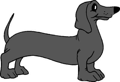 Black clipart dachshund #1