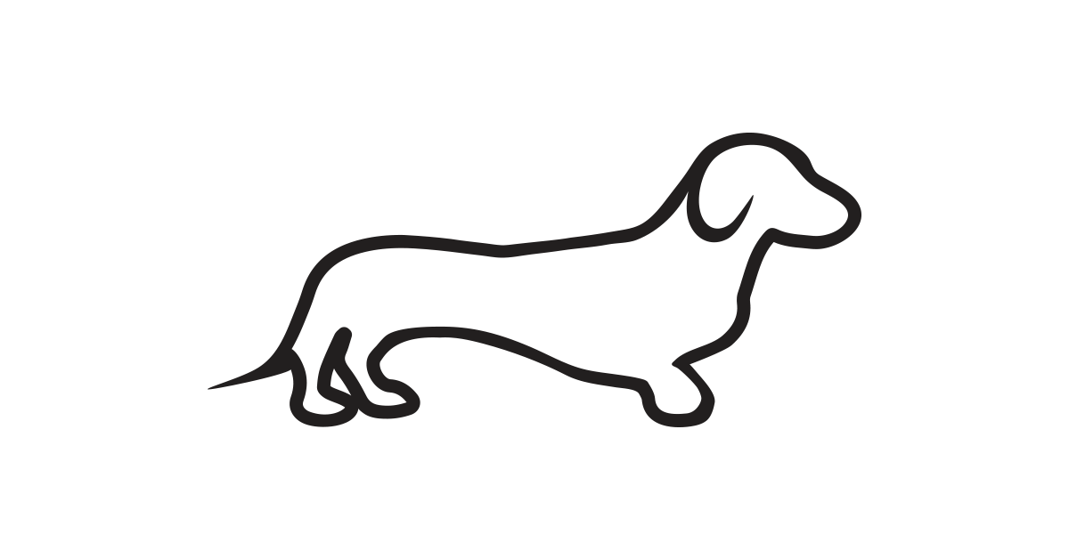 Dachshund Clipart Black And White #4 - Dachshund Black And White, Transparent background PNG HD thumbnail
