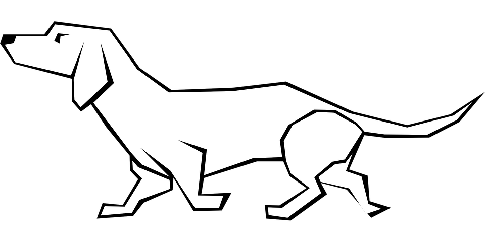 Black clipart dachshund #1