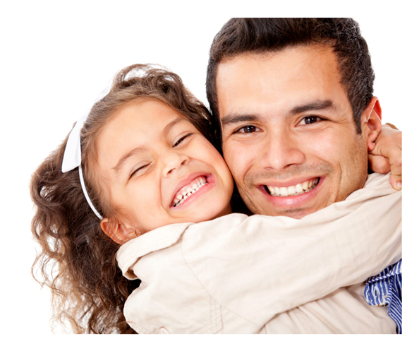 Girl Hugging Her Dad.png - Dad And Daughter, Transparent background PNG HD thumbnail