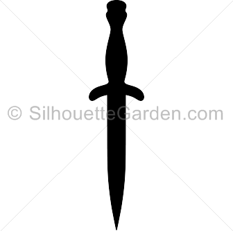 Dagger Silhouette Clip Art - Dagger Black, Transparent background PNG HD thumbnail
