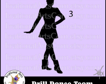 Drill Dance Team Silhouettes Pose 3   With 1 Eps U0026 Svg Vinyl Ready Files And - Dance Team Kickline, Transparent background PNG HD thumbnail