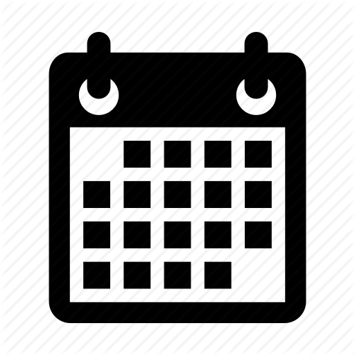 Appointment, Calendar, Date, Day, Event, Month, Schedule Icon - Date Black And White, Transparent background PNG HD thumbnail