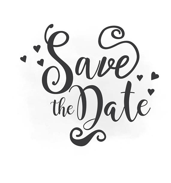 Save The Date Svg Clipart, Wedding Annuncment, Save The Date Vector, Wedding Printable, Clipart In Ai Eps Svg Png Jpeg Cricut U0026 Silhouette - Date Black And White, Transparent background PNG HD thumbnail