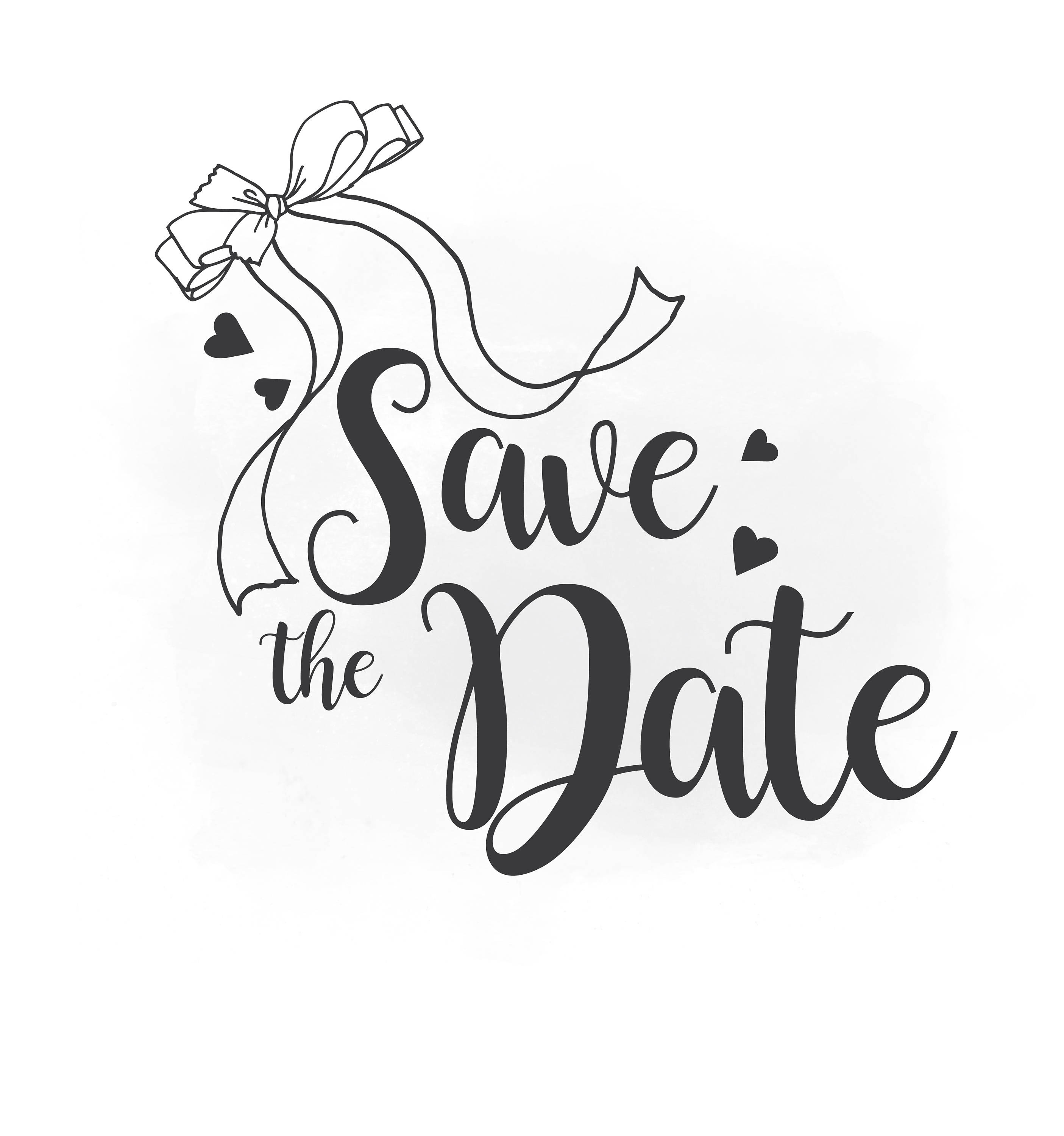 This Is A Digital File   Save The Date Png Hd - Date Black And White, Transparent background PNG HD thumbnail