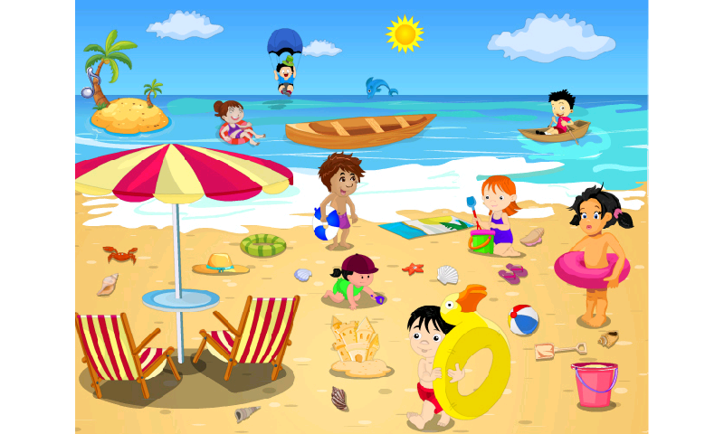 At The Beach Clipart #1 - Day At The Beach, Transparent background PNG HD thumbnail
