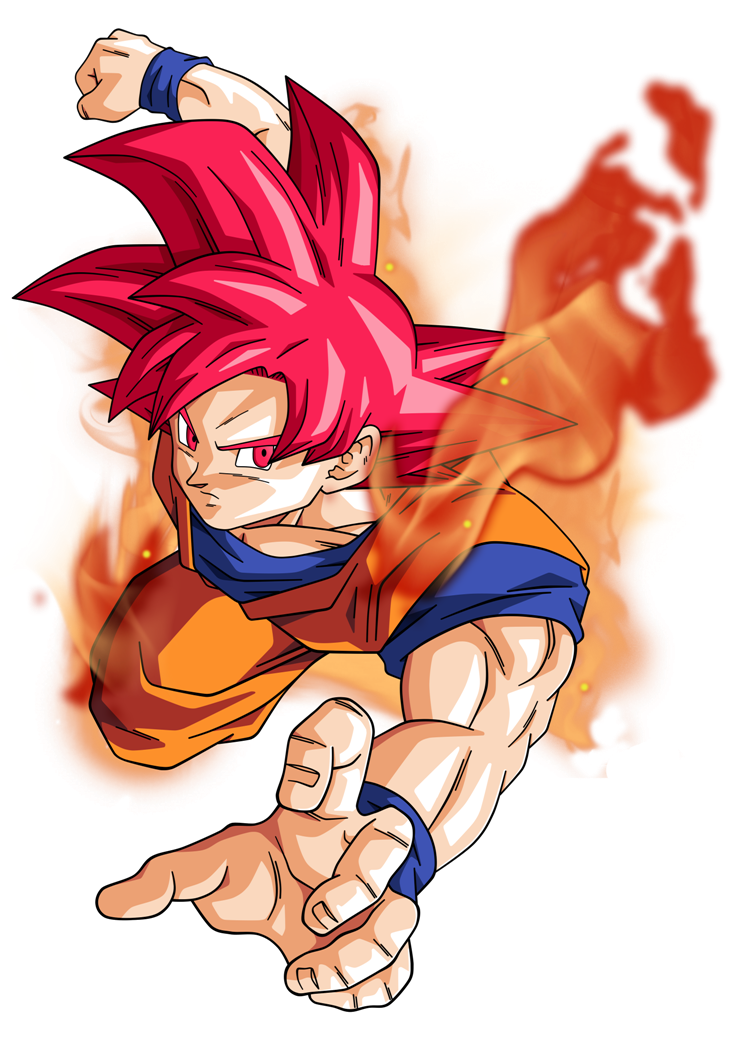 Goku Super Saiyan God By Bardocksonic D7Ppcr2.png - Dbz, Transparent background PNG HD thumbnail