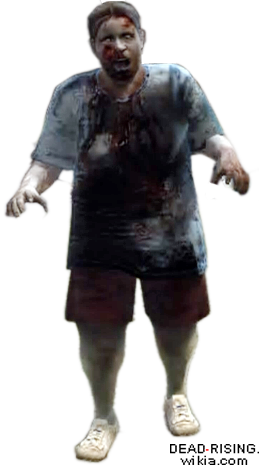 Dead Rising Zombie Woman Fat Blue Shirt.png - Dead Rising, Transparent background PNG HD thumbnail