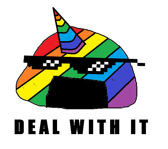Rainbow Unigiri Deal With It.png - Deal With It, Transparent background PNG HD thumbnail