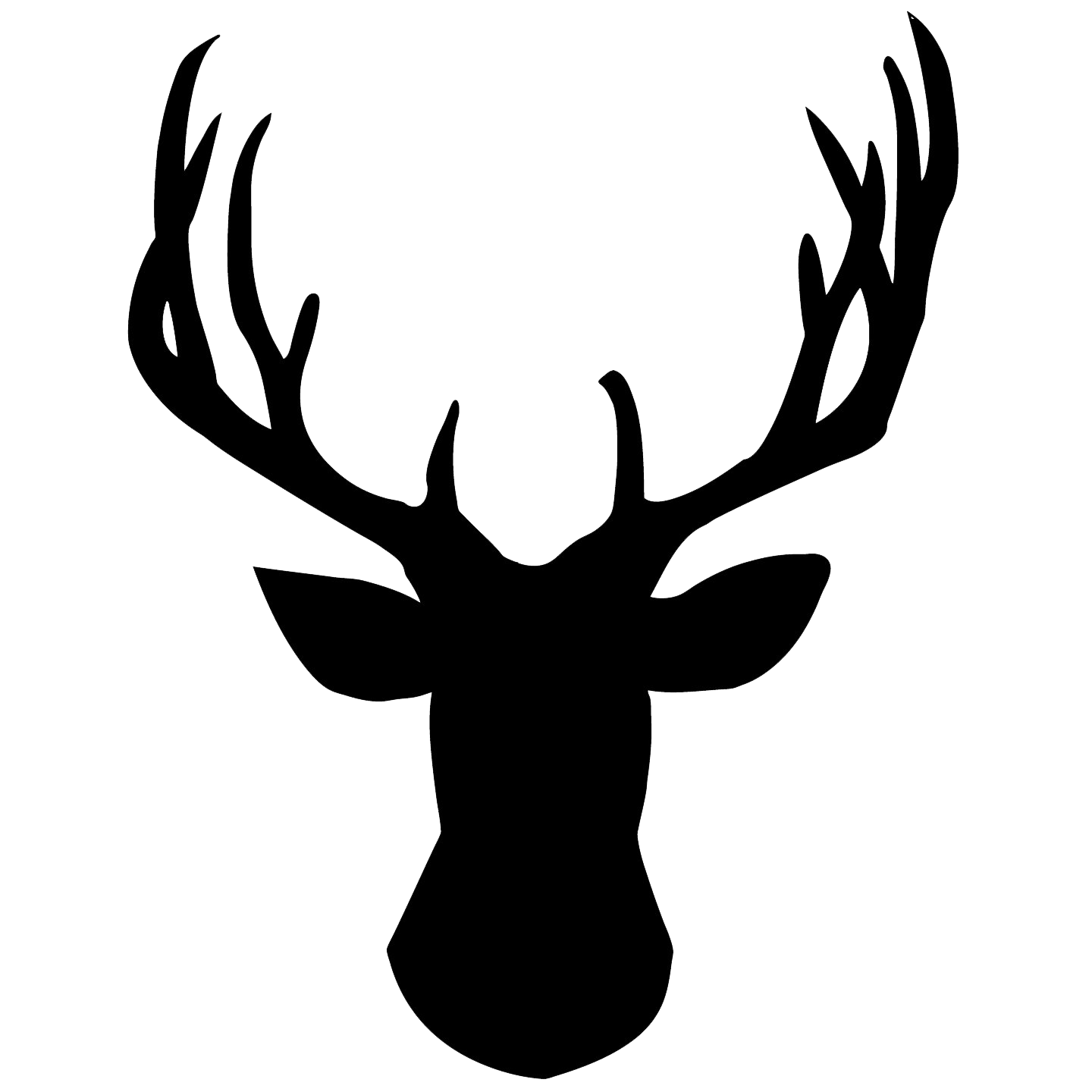 Deer Head Png Pic - Deer Head Black And White, Transparent background PNG HD thumbnail