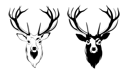 Deer Head Png Picture - Deer Head Black And White, Transparent background PNG HD thumbnail