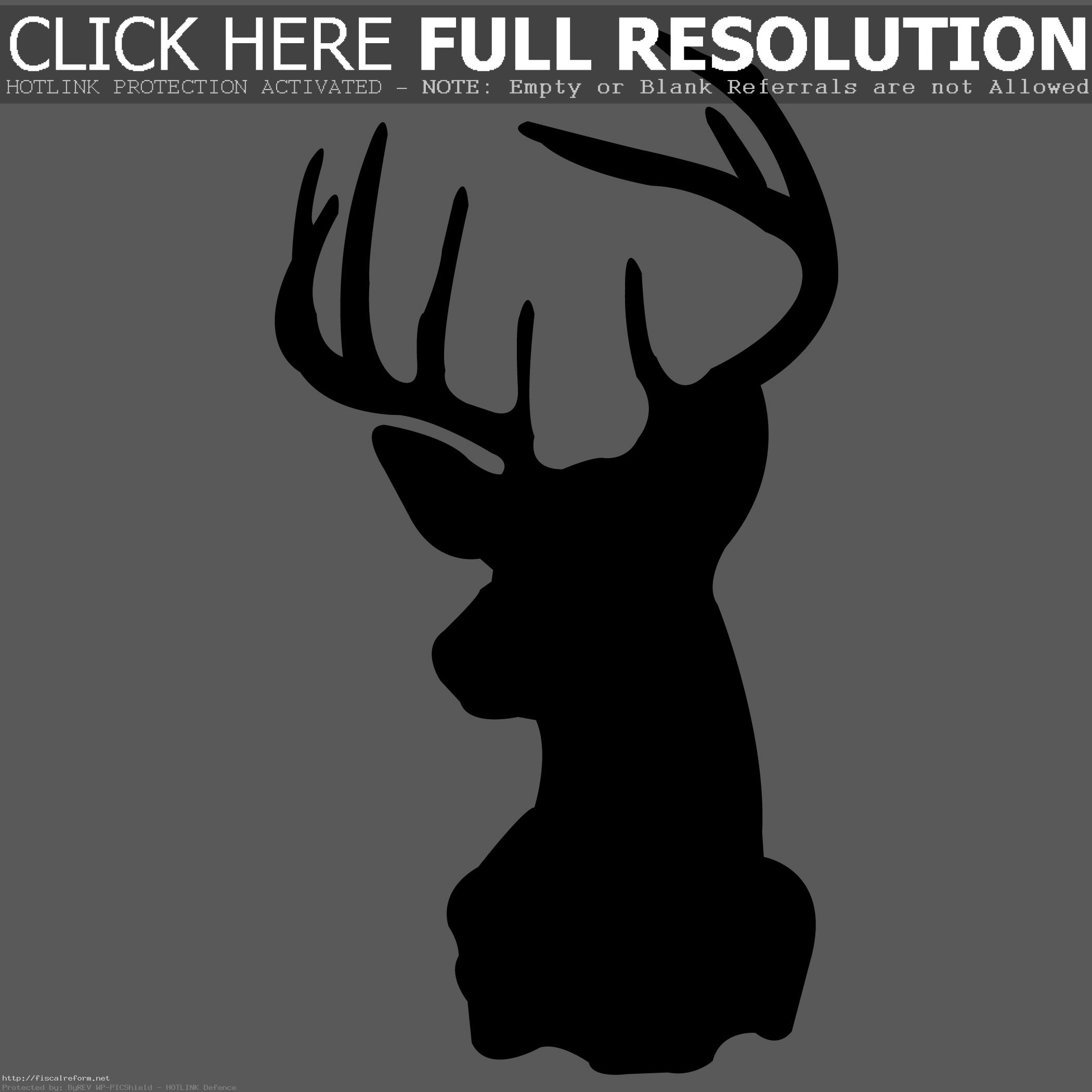 Deer Head PNG Black And White - . PlusRustic W