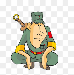 Dejected, Soldier, Knife, Squatting Png And Vector - Dejected, Transparent background PNG HD thumbnail