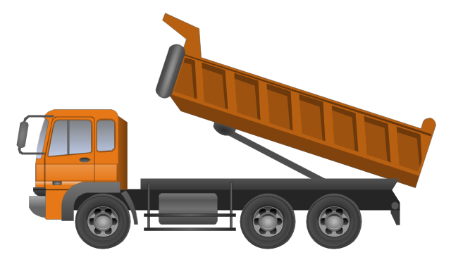 Dumper Truck, Dumper Truck, - Delivery Truck Unloading, Transparent background PNG HD thumbnail