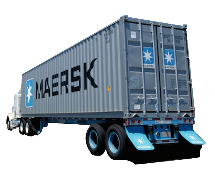 Ocean Container Delivery (Anywhere Outside Usa) - Delivery Truck Unloading, Transparent background PNG HD thumbnail