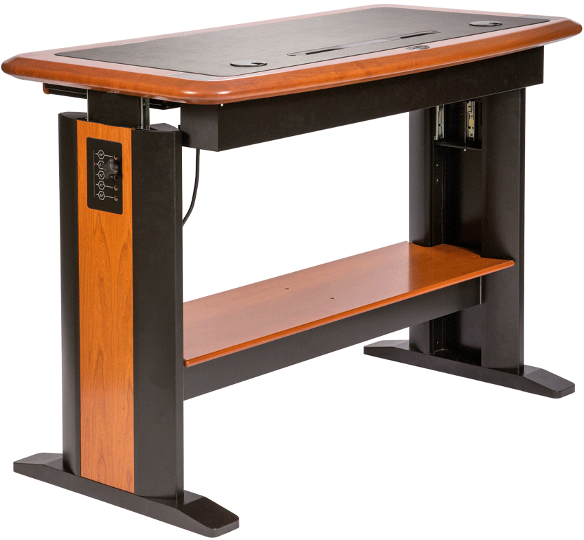 Alluring Adjustable Computer Tables Desks Standing Computer Desk 2 Caretta Workspace   Computer Desk Png Hd - Desk, Transparent background PNG HD thumbnail