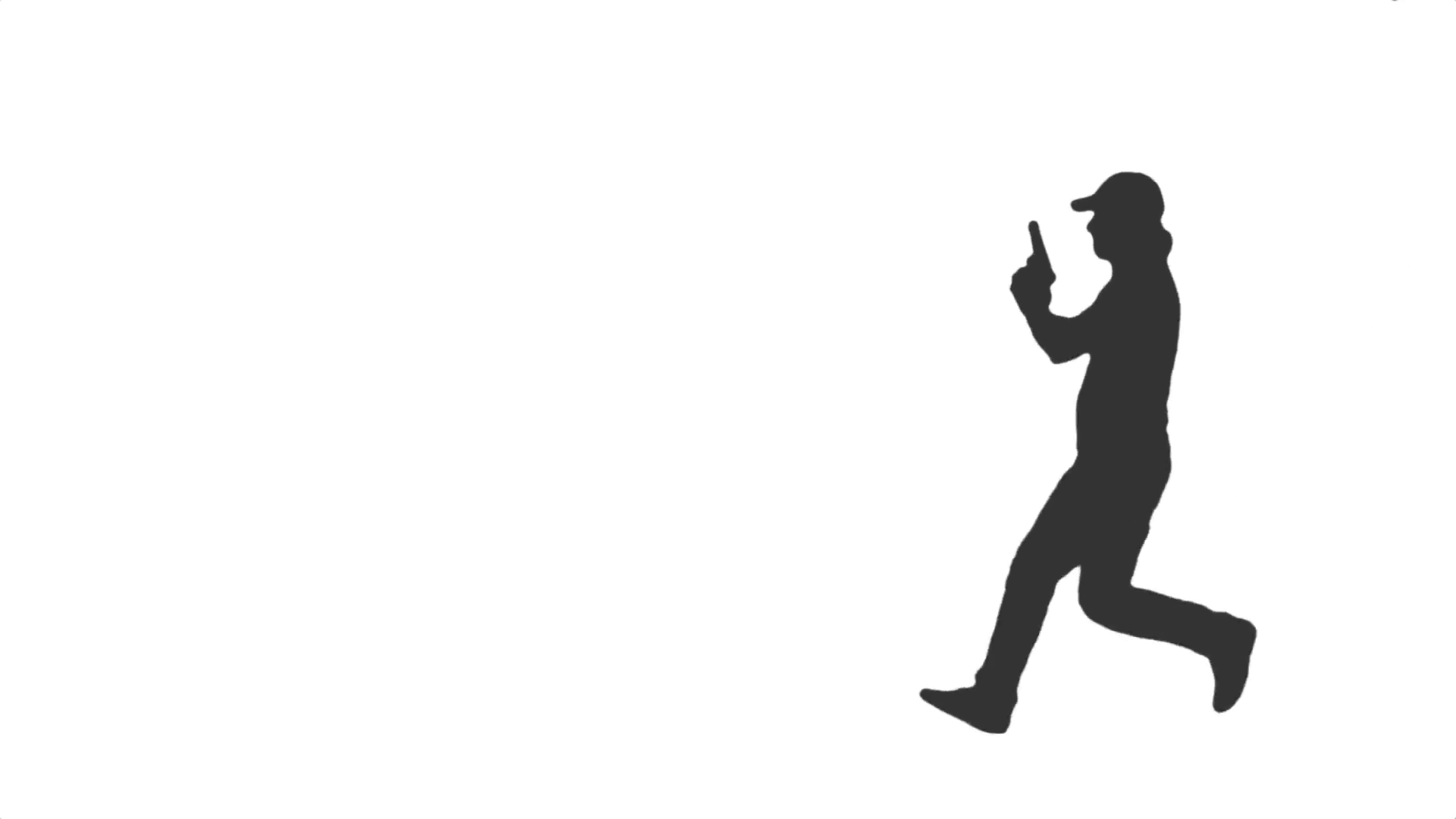 Silhouette Of Detective With A Gun Running U0026 Shooting. Side View. Full Hd Footage With Alpha Channel Motion Background   Videoblocks - Detective, Transparent background PNG HD thumbnail