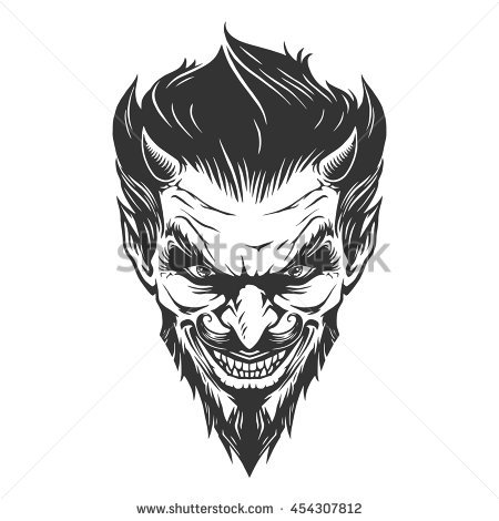 Devil Head Illustration - Devil Head, Transparent background PNG HD thumbnail