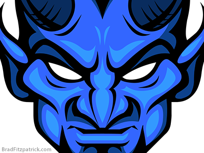 Dribbble   Brad Fitzpatrick / Tags / Blue Devils - Devil Head, Transparent background PNG HD thumbnail