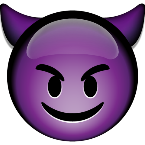 Smiling Devil Emoji - Devil Head, Transparent background PNG HD thumbnail