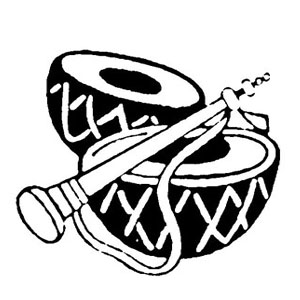 Dhol Clipart Black And White 4 - Dhol Black And White, Transparent background PNG HD thumbnail