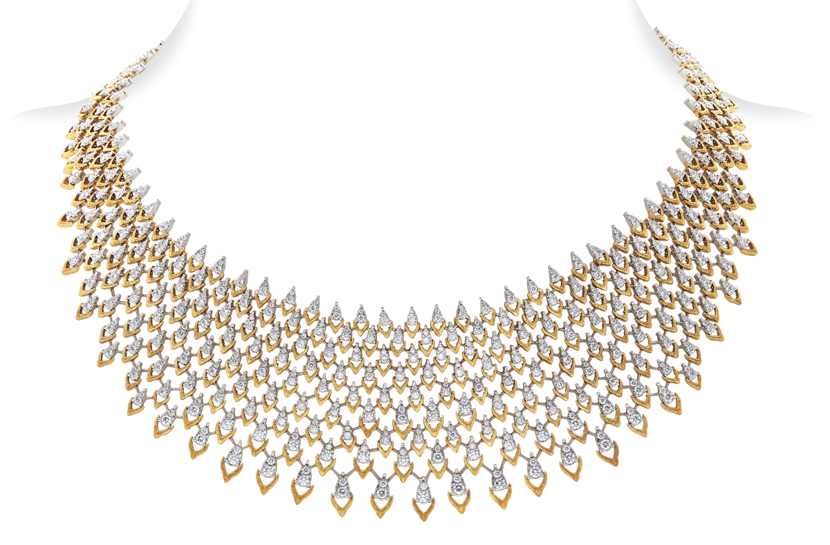 Brocade Diamond Necklace - Diamond Necklace, Transparent background PNG HD thumbnail