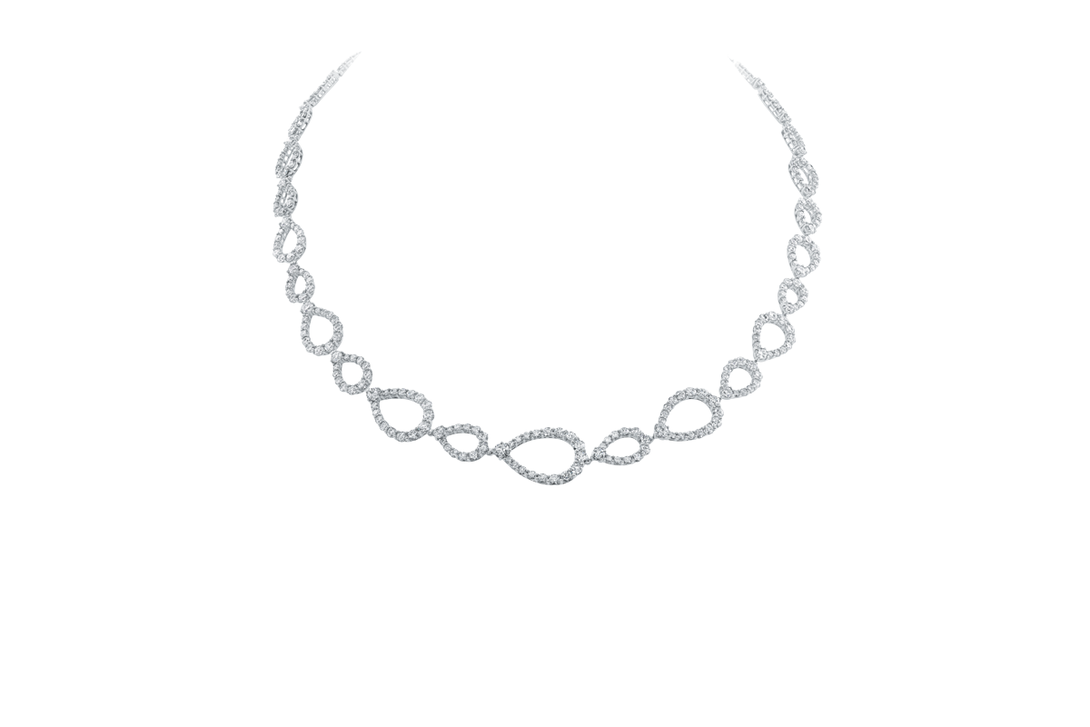 Diamond Loop By Harry Winston, Diamond Necklace - Diamond Necklace, Transparent background PNG HD thumbnail
