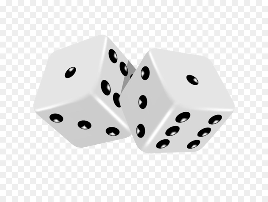 hand painted white dice, Blac