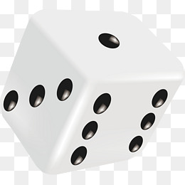 hand painted white dice, Blac