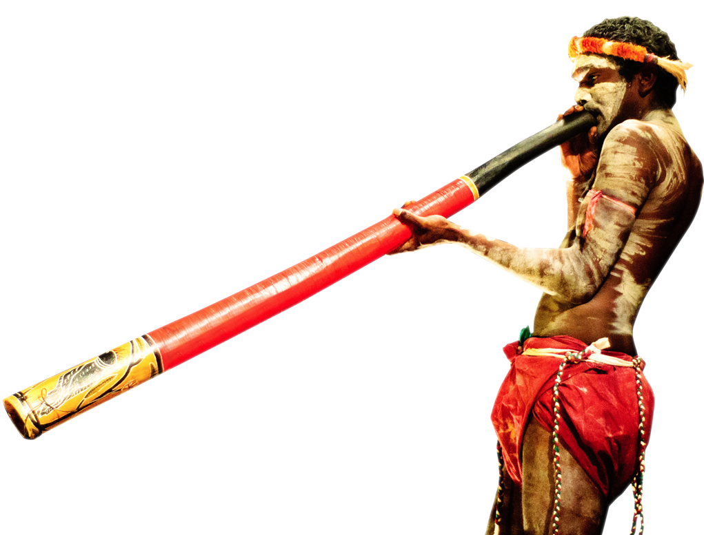 Indigenous Work - Didgeridoo, Transparent background PNG HD thumbnail