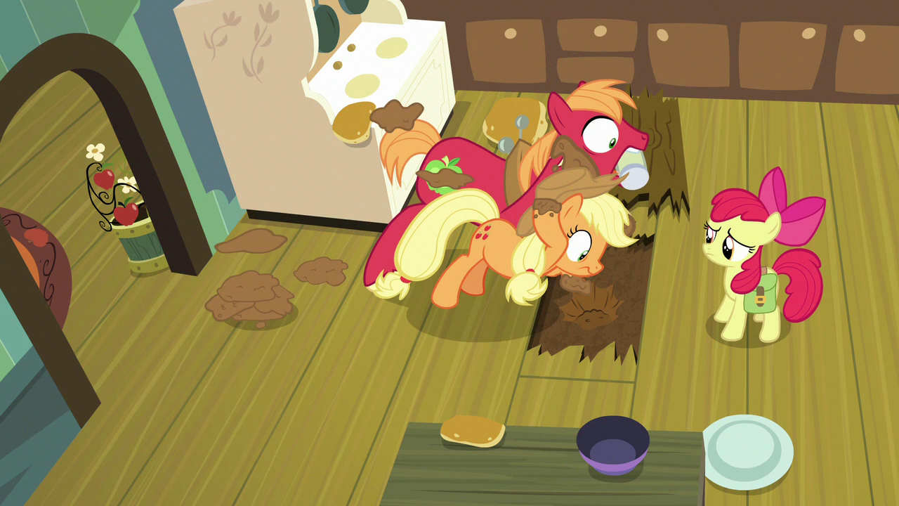 Aj And Big Mac Dig Hole Under Floorboards S7E13.png - Dig Hole, Transparent background PNG HD thumbnail