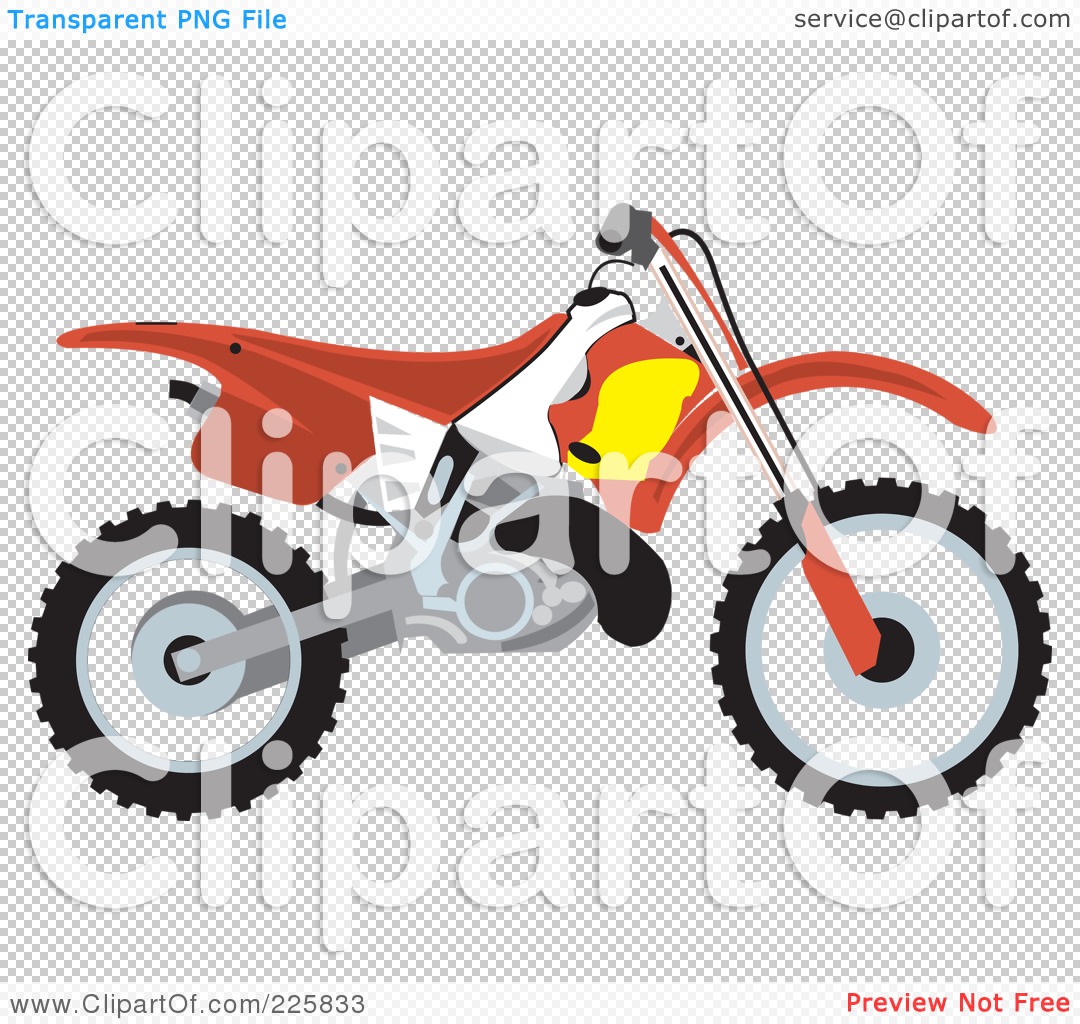 1080X1024 Royalty Free (Rf) Clipart Illustration Of A Red Dirt Bike By David - Dirt Bike, Transparent background PNG HD thumbnail