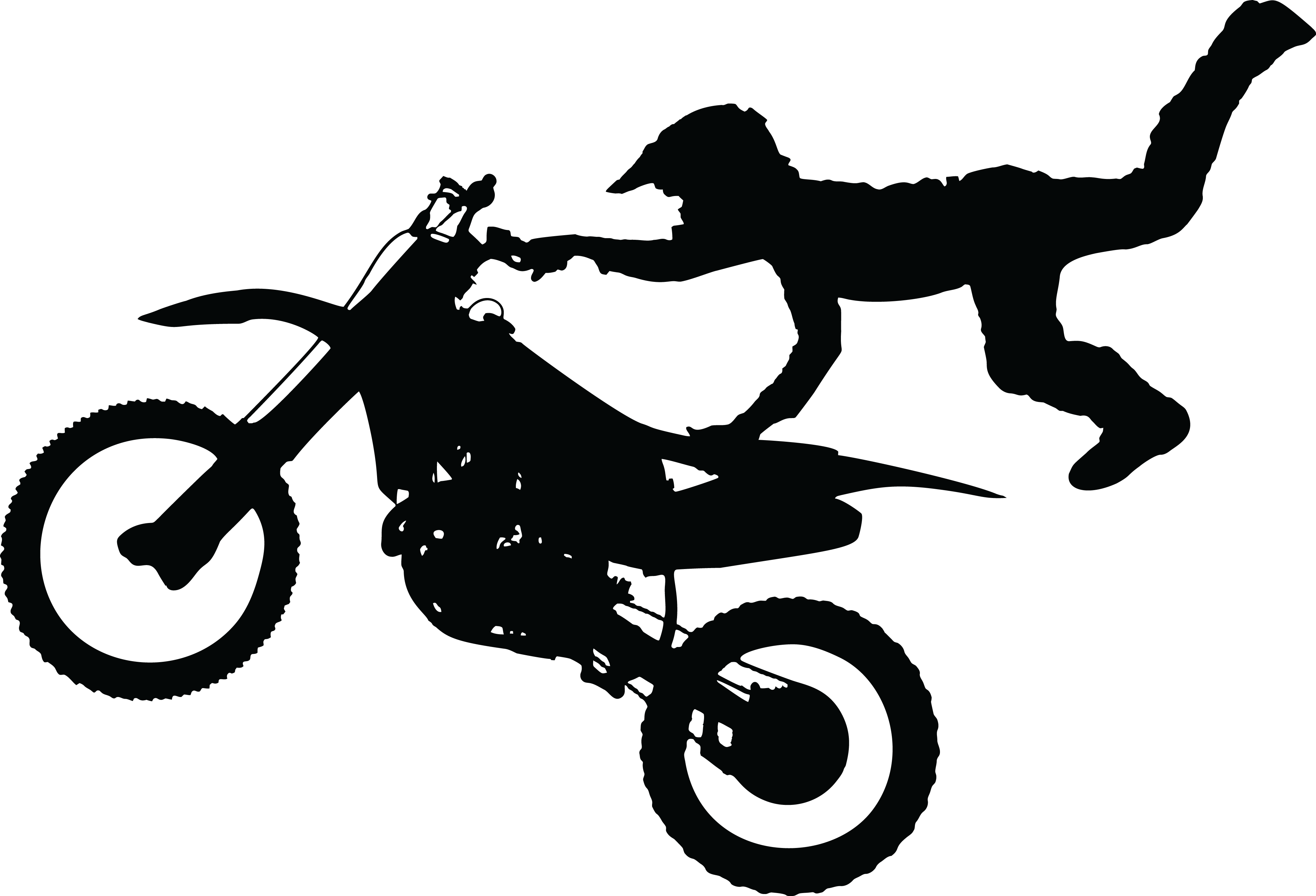 Free Clipart Of A Silhouetted Man Catching Air On A Dirt Bike #0001848 . - Dirt Bike, Transparent background PNG HD thumbnail