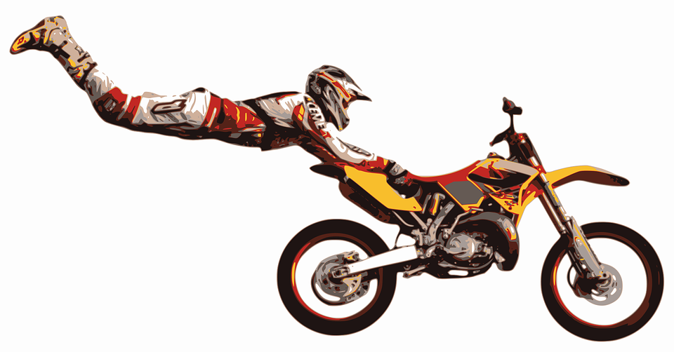 Stuntman Motocross Stunt Jump Motorcycle Bike - Dirt Bike, Transparent background PNG HD thumbnail
