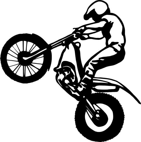 Cartoon Dirt Bike Pictures - Dirt Bike Wheelie, Transparent background PNG HD thumbnail