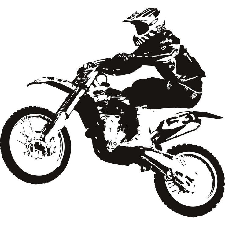 Motocross Bike Clipart #1 - Dirt Bike Wheelie, Transparent background PNG HD thumbnail