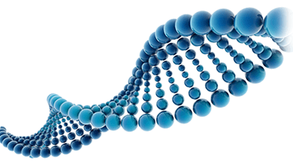 DNA molecule in water 3d illu