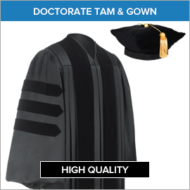 Academic Regalia Tam U0026 Gown Packages - Doctoral Tam, Transparent background PNG HD thumbnail
