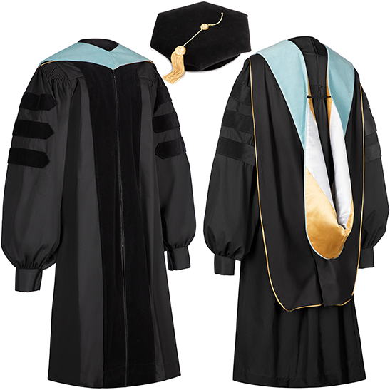 Bristol Doctor Gown Package - Doctoral Tam, Transparent background PNG HD thumbnail