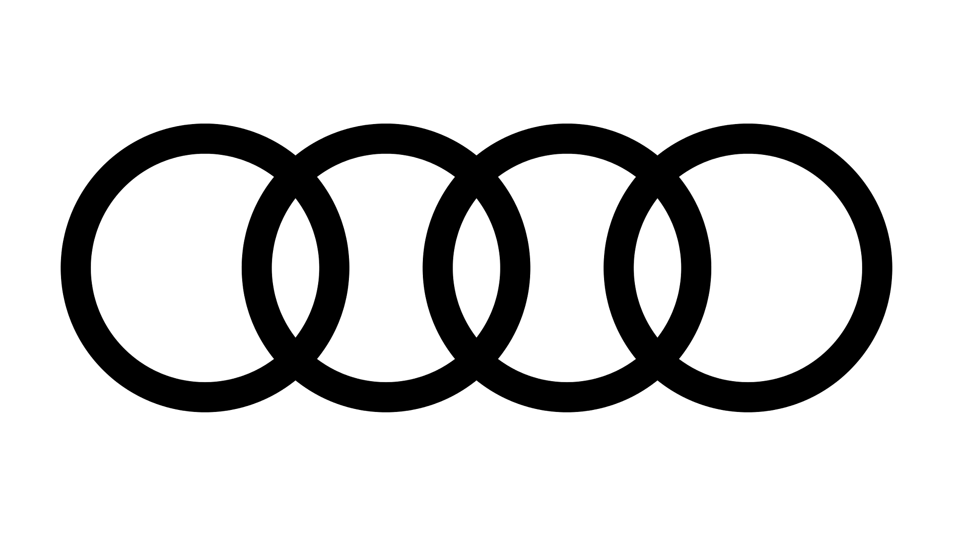 Audi Emblem (2016 Black) 1920X1080 (Hd 1080P) - Doe Black And White, Transparent background PNG HD thumbnail