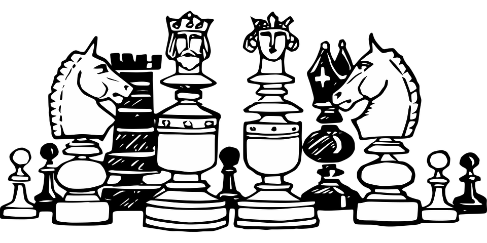Black And White, Chess, Game, Pieces, Play, Vintage - Doe Black And White, Transparent background PNG HD thumbnail
