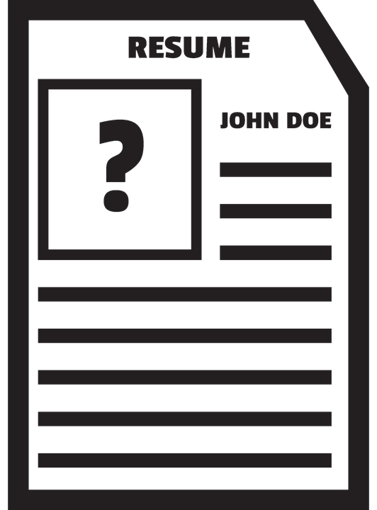Black, John Doe, Resume, Bio Data, Job, Employment - Doe Black And White, Transparent background PNG HD thumbnail