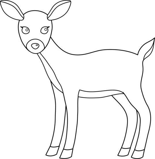 Deer Clip Art Pictures Free Clipart Image 2 Clipartcow - Doe Black And White, Transparent background PNG HD thumbnail